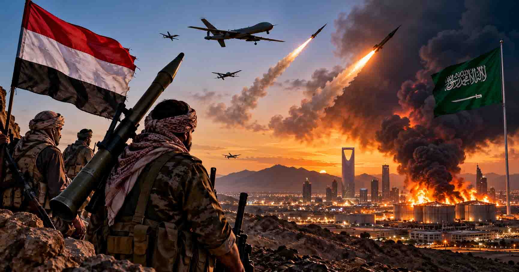 حرب اليمن والسعودية Yemen Saudi Conflict