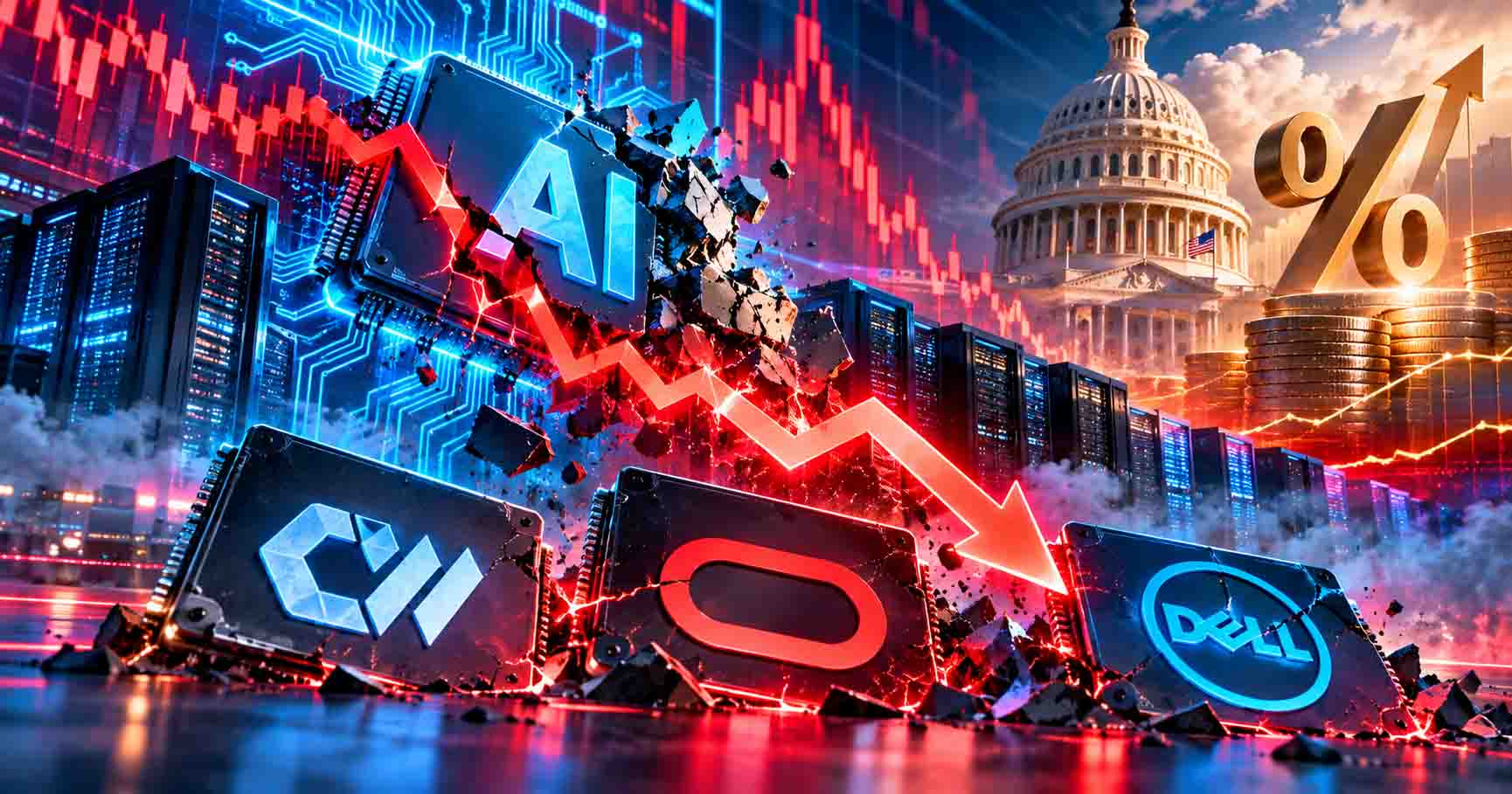 أسهم الذكاء الاصطناعي تخسر 80 مليار دولار AI Stocks Lose $80 Billion as Inflation Hits the AI Boom